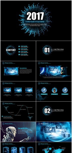 7°PPT模板013丨超強未來感科技炫酷動態(tài)商務(wù)匯報總結(jié)計劃企業(yè)簡介PPT模版
