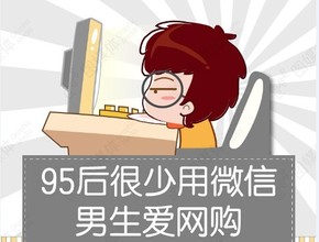 【演界信息圖表】扁平化風(fēng)格-95后很少用微信 男生愛(ài)網(wǎng)購(gòu)
