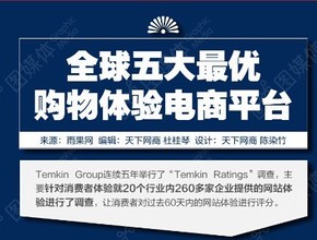 【演界信息圖表】扁平化風(fēng)格-全球五大最優(yōu)購(gòu)物體驗(yàn)電商平臺(tái)