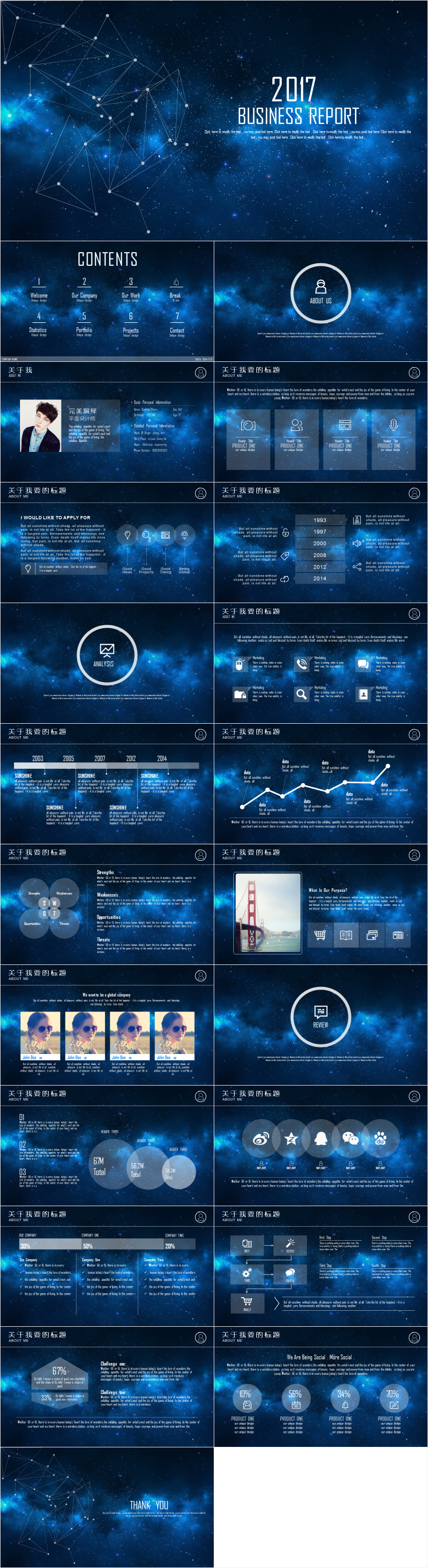 震撼開場大氣唯美極致星空總結(jié)匯報(bào)KEYNOTE模板