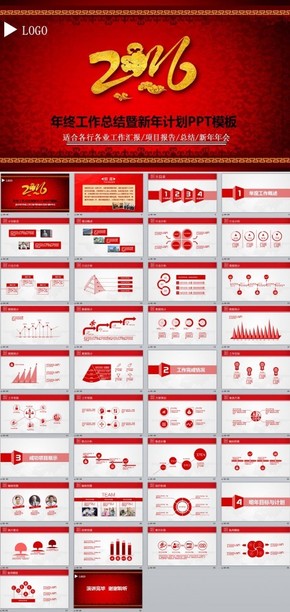 最新紅色大氣年終工作總結(jié)計(jì)劃（企業(yè)文化）PPT模板