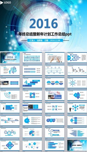 2016最新時尚年終總結(jié)/計劃PPT模版