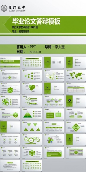 綠色清新簡潔畢業(yè)論文PPT動(dòng)態(tài)模板