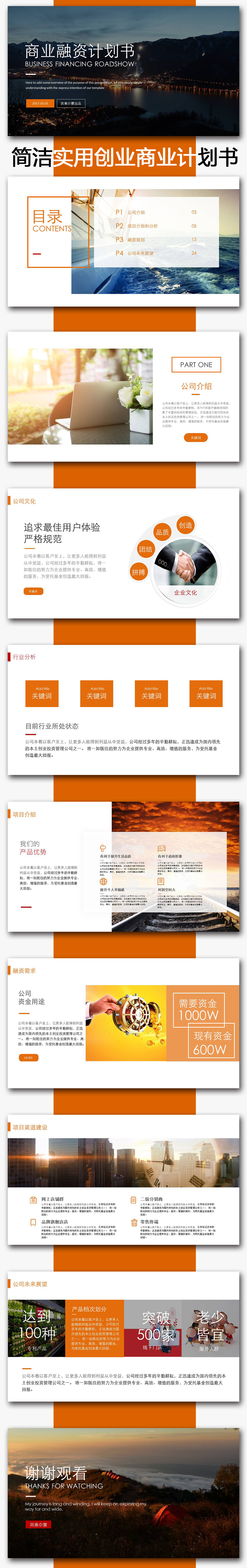 極簡風格簡潔大氣商業(yè)策劃書PPT模板