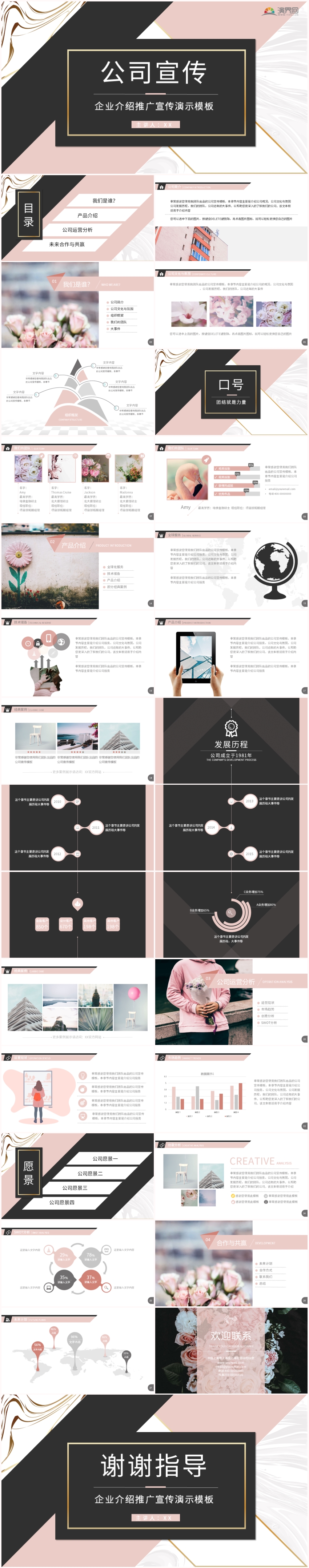 2019粉色創(chuàng)意時尚企業(yè)介紹公司宣傳推廣商務(wù)匯報PPT模板