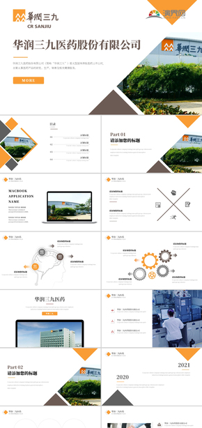 華潤三九醫(yī)藥股份有限公司商務動態(tài)PPT模板