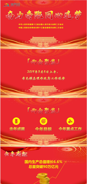 2019兩會(huì)政府工作報(bào)告精簡(jiǎn)版解讀PPT模板