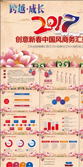 創(chuàng)意新春中國風商務匯報 企業(yè)年會 通用