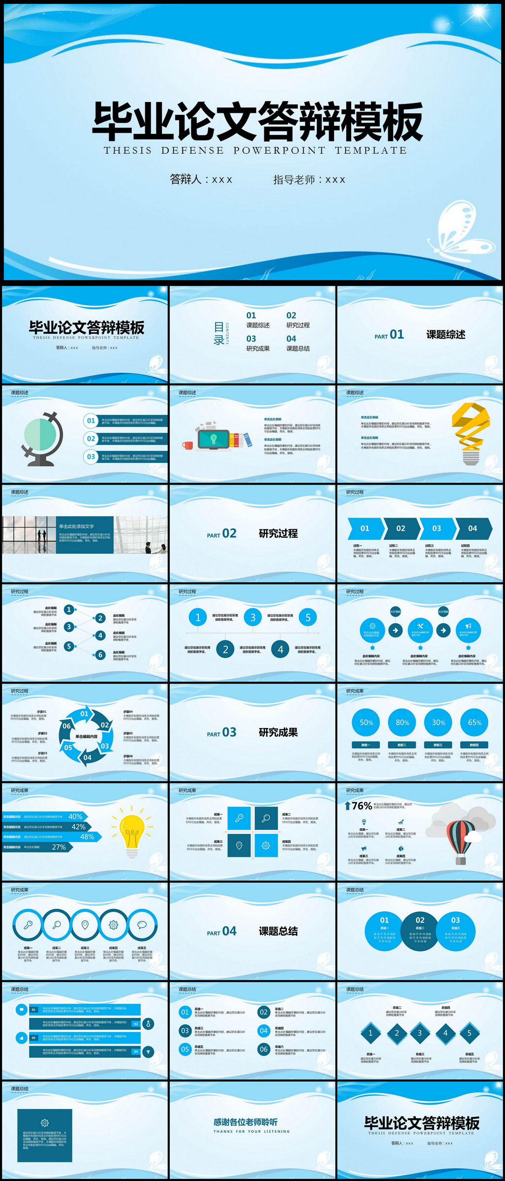 毕业论文答辩ppt模板