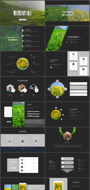 現代科技智慧農業(yè)技術推廣報告工作總結PPT模板