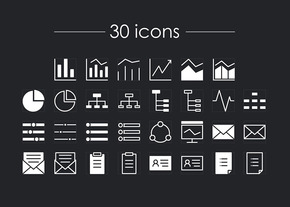 30款常用信息類矢量圖標（ai cc 2015 版本軟件制作）