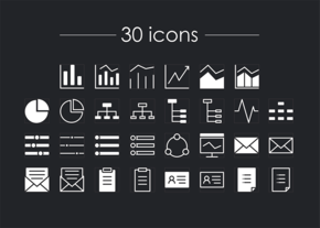  30 commonly used information vector icons
