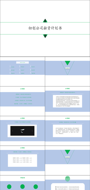 歷行設(shè)計PPT之【初創(chuàng)公司融資計劃書】-【青藍(lán)版】