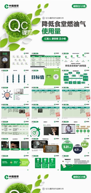 中國煙草QC課題發(fā)布比賽PPT模版