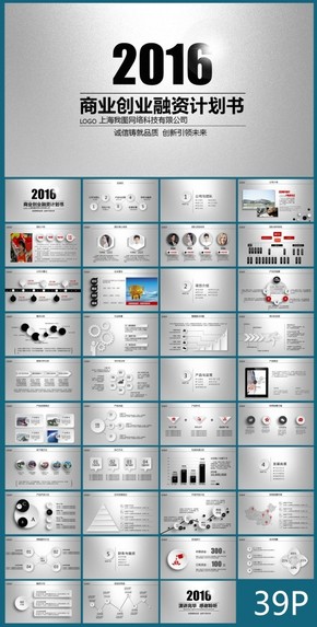 銀灰色商業(yè)創(chuàng)業(yè)融資計(jì)劃書(shū)PPT模板