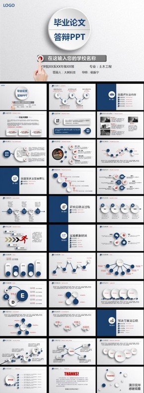 大氣簡潔嚴(yán)謹(jǐn)畢業(yè)設(shè)計(jì)論文答辯PPT模板