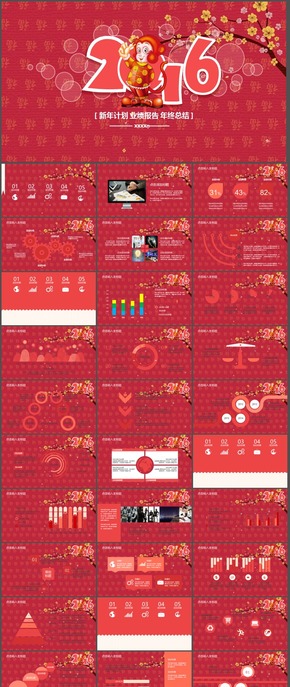 2016猴年工作總結(jié)年終總結(jié)年度總結(jié)新年計(jì)劃工作計(jì)劃PPT模板p006-1