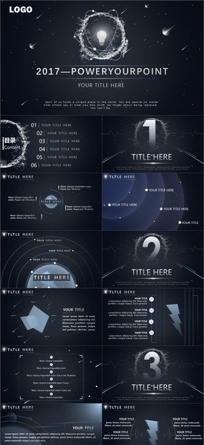 2016大氣星空PPT動(dòng)畫模板（@ACE）