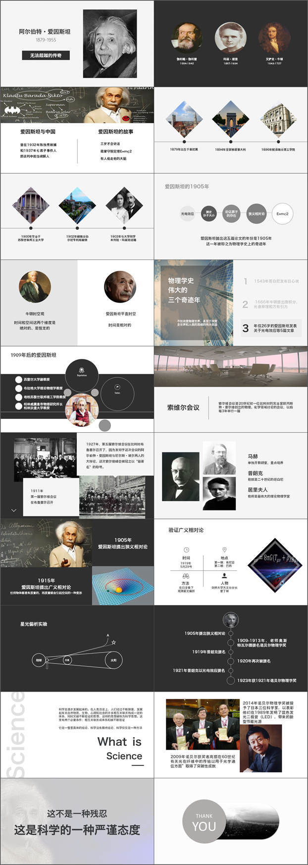 愛因斯坦傳記PPT模板