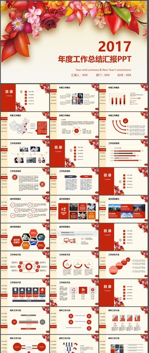 2017雞年動態(tài)PPT模板工作計劃總結(jié)新年計劃
