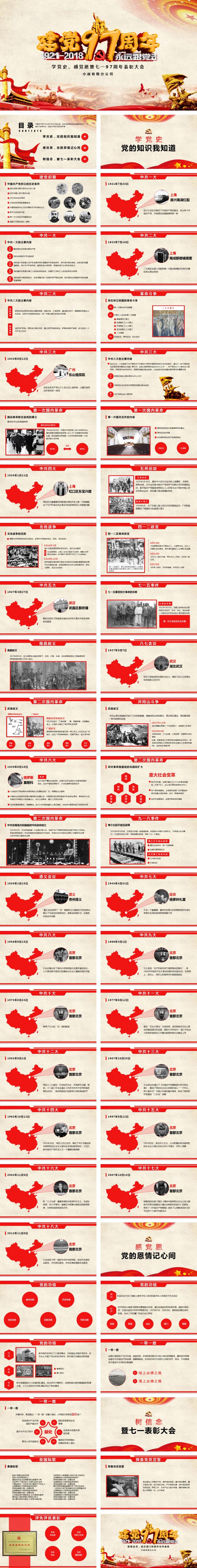 學黨史、感黨恩暨七一97年表彰大會ppt