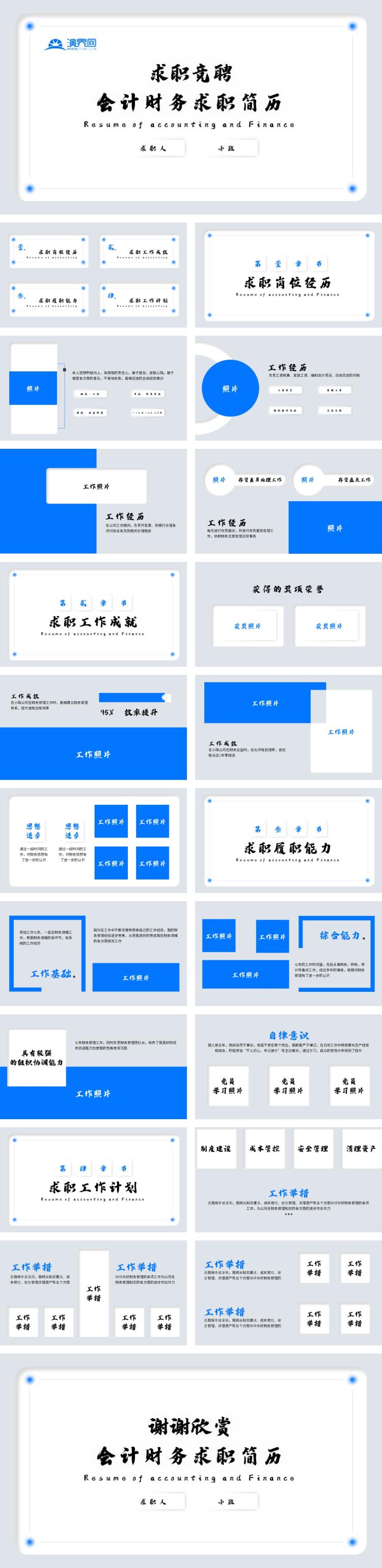 藍色微粒體財務(wù)會計求職競聘簡歷