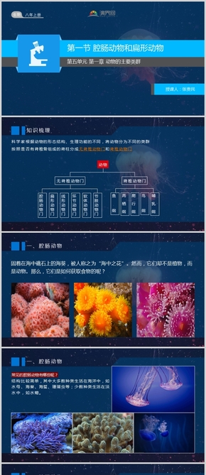 人教版生物八年級(jí)上冊第五單元第一章第一節(jié)腔腸動(dòng)物和扁形動(dòng)物