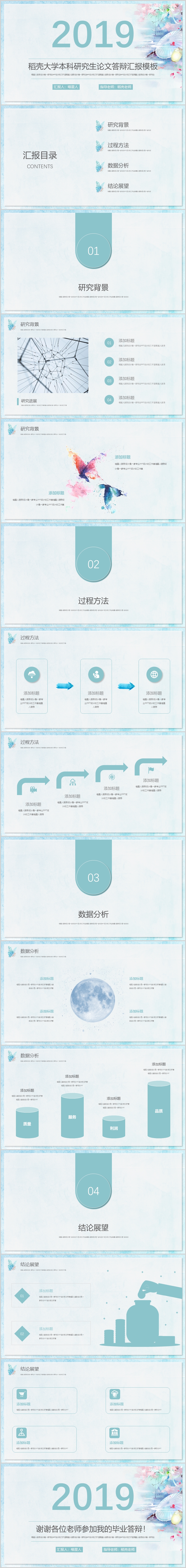 【簡(jiǎn)約水彩】本科研究生畢業(yè)論文答辯開題報(bào)告創(chuàng)意總結(jié)通用模板