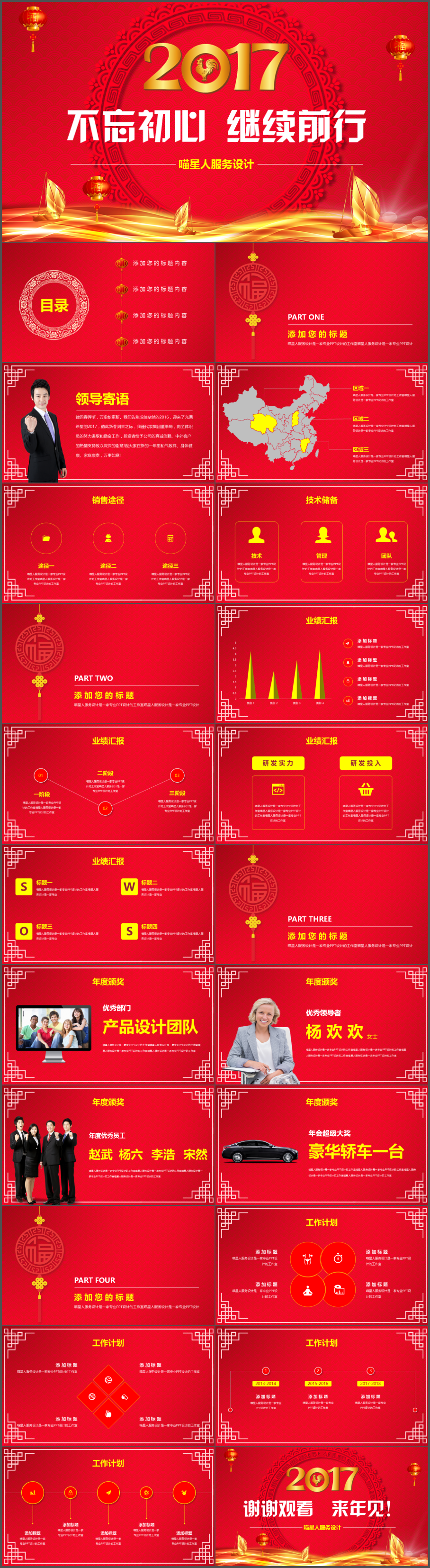 【年會總結(jié)】公司年會員工頒獎工作總結(jié)年終匯報述職培訓(xùn)精美節(jié)日喜慶模板