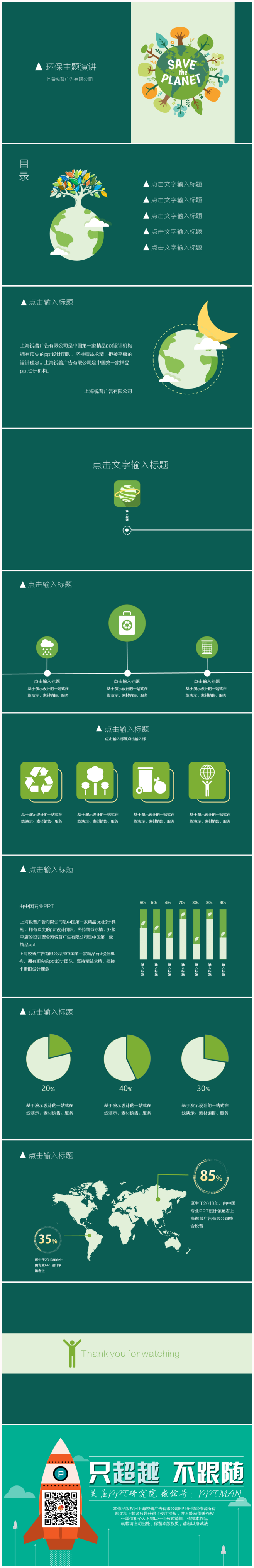 環(huán)保主題演講PPT模板