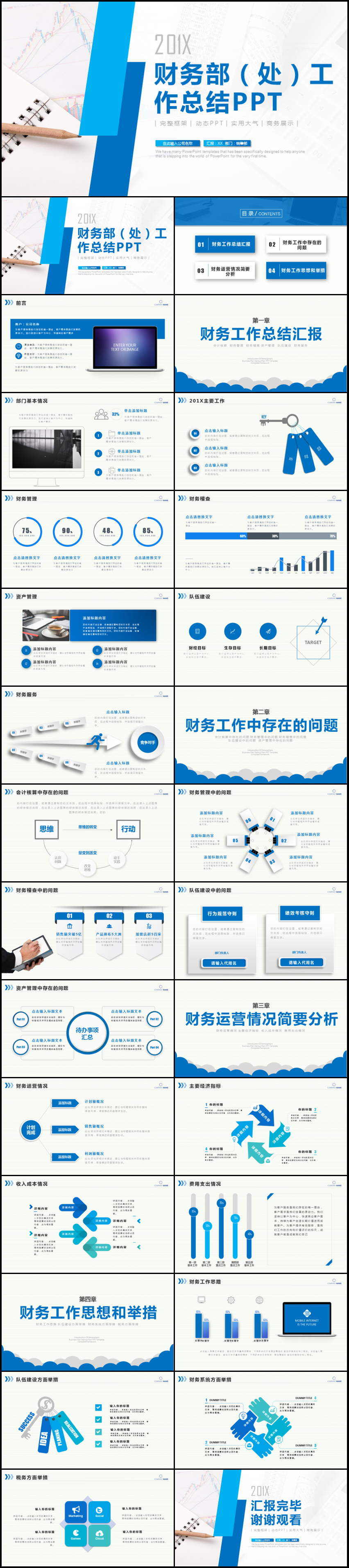 作品标题:财务部处总监经理财务报告工作总结通用ppt模板