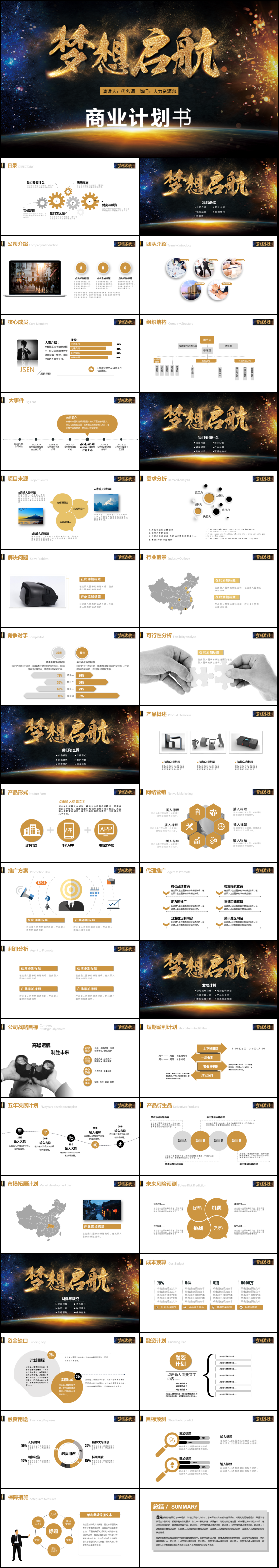 商務(wù)創(chuàng)業(yè)演講公司介紹商業(yè)計(jì)劃書通用PPT模板