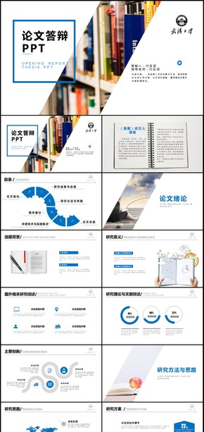 簡約實用畢業(yè)論文答辯PPT動態(tài)模板