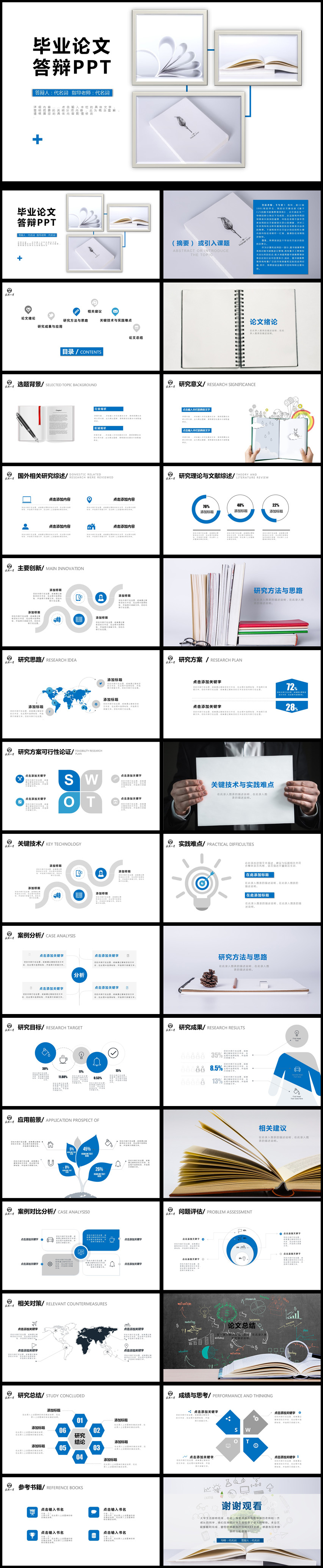 簡潔實(shí)用開題報(bào)告畢業(yè)論文答辯PPT模板