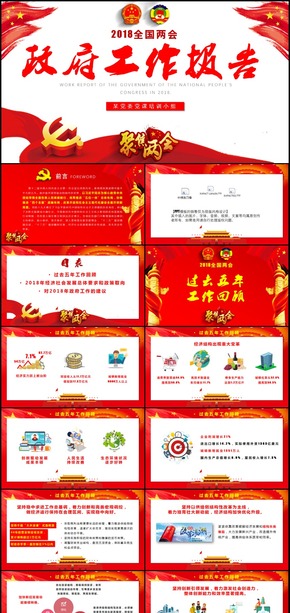 政協(xié)政府工作報告PPT模板