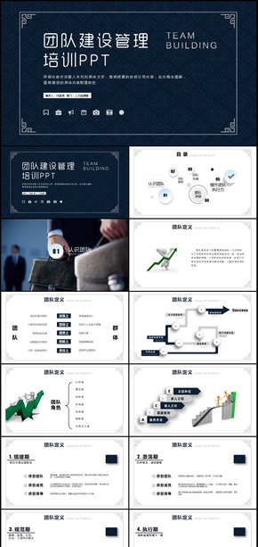 2018年商務(wù)團(tuán)隊(duì)建設(shè)管理培訓(xùn)通用PPT模板
