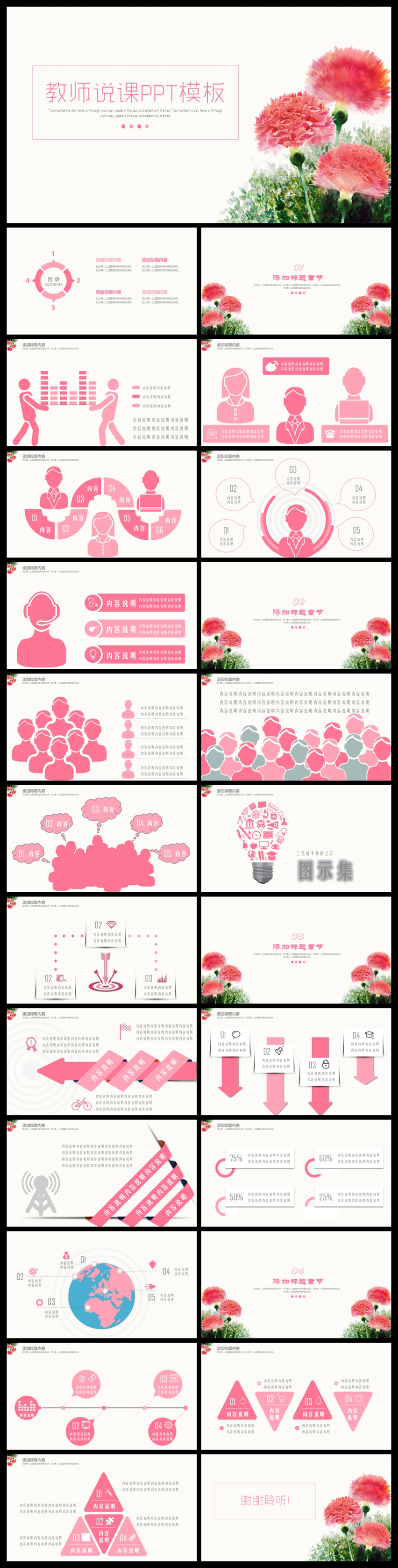 唯美創(chuàng)意教師說課信息化教學(xué)設(shè)計PPT模板