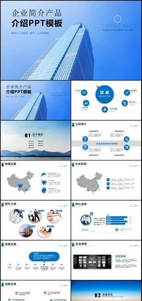 公司簡介企業(yè)宣傳產(chǎn)品介紹PPT模板