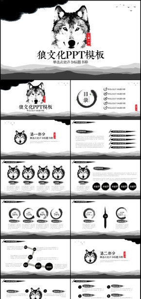 企業(yè)狼文化狼團(tuán)隊(duì)通用PPT模板