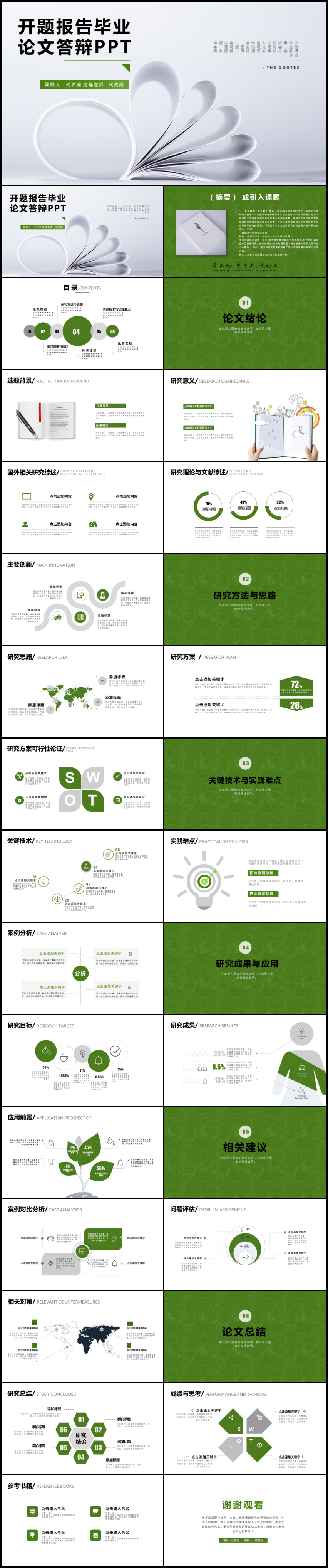 開題報(bào)告PPT畢業(yè)論文答辯PPT模板