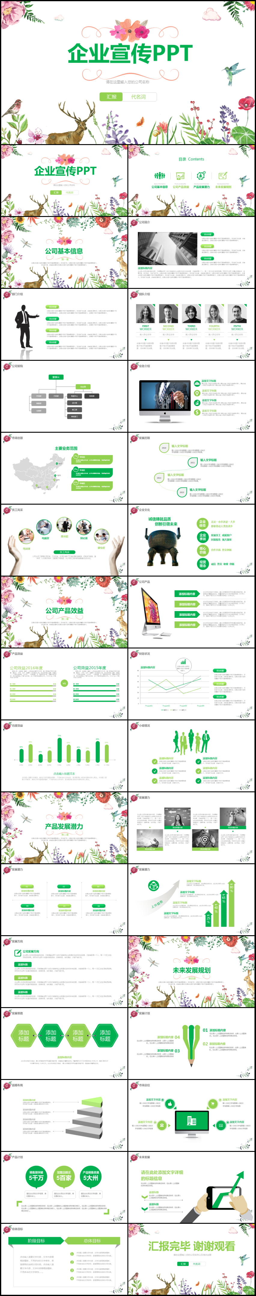 小清風(fēng)格新企業(yè)宣傳公司介紹通用PPT模板