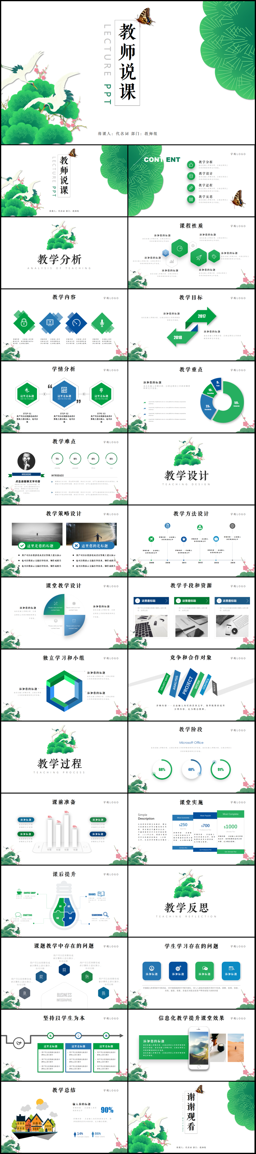 教育教學(xué)課程設(shè)計(jì)教師說(shuō)課PPT模板