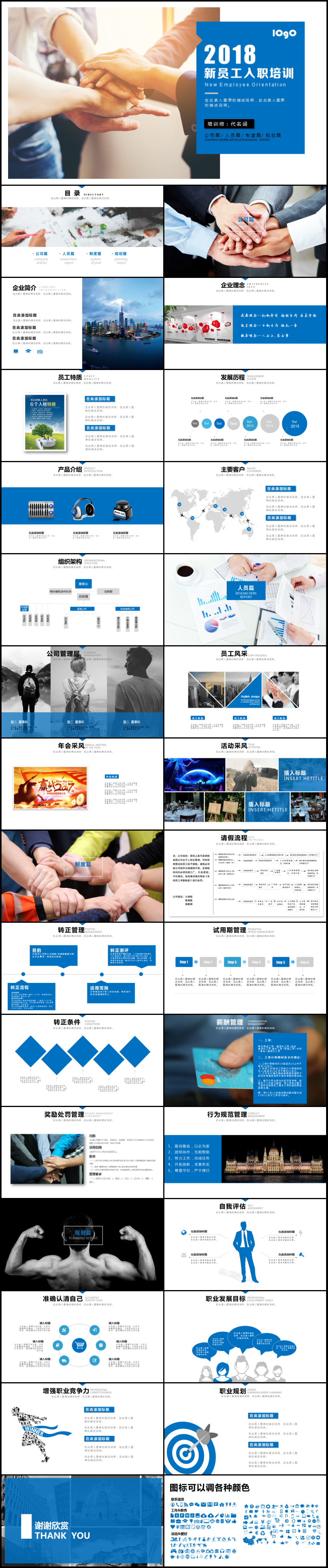 2018年新員工入職培訓通用PPT模板