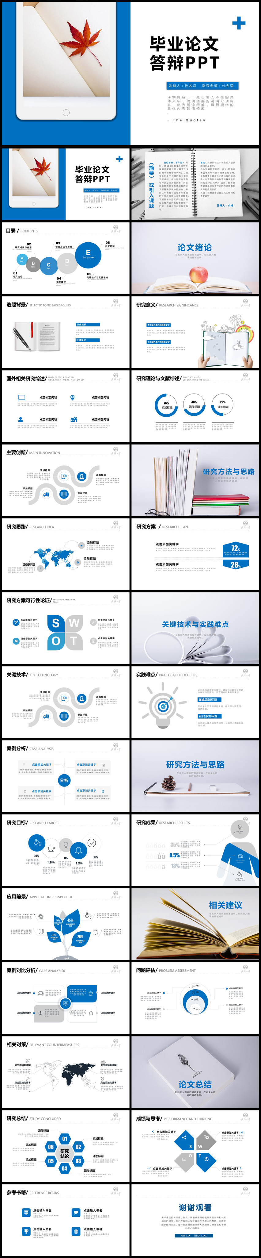 嚴(yán)謹(jǐn)藍(lán)色開題報告畢業(yè)論文答辯PPT模板