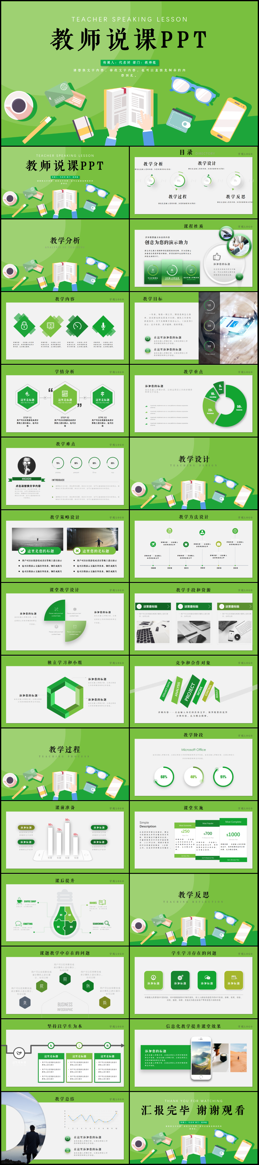 教師公開(kāi)課說(shuō)課通用培訓(xùn)演講ppt模板