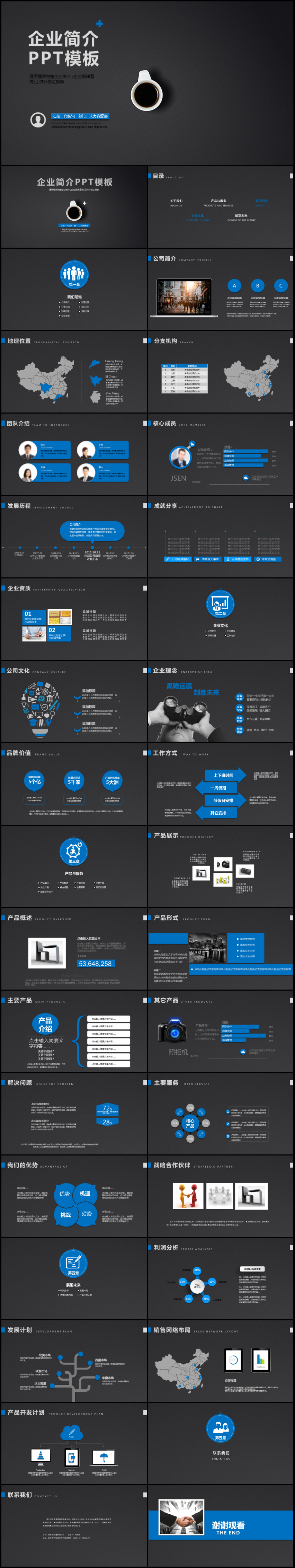 商務(wù)企業(yè)宣傳企業(yè)簡介公司簡介PPT模板