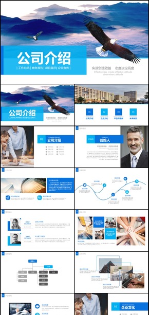 藍色企業(yè)宣傳企業(yè)簡介公司簡介通用PPT模板