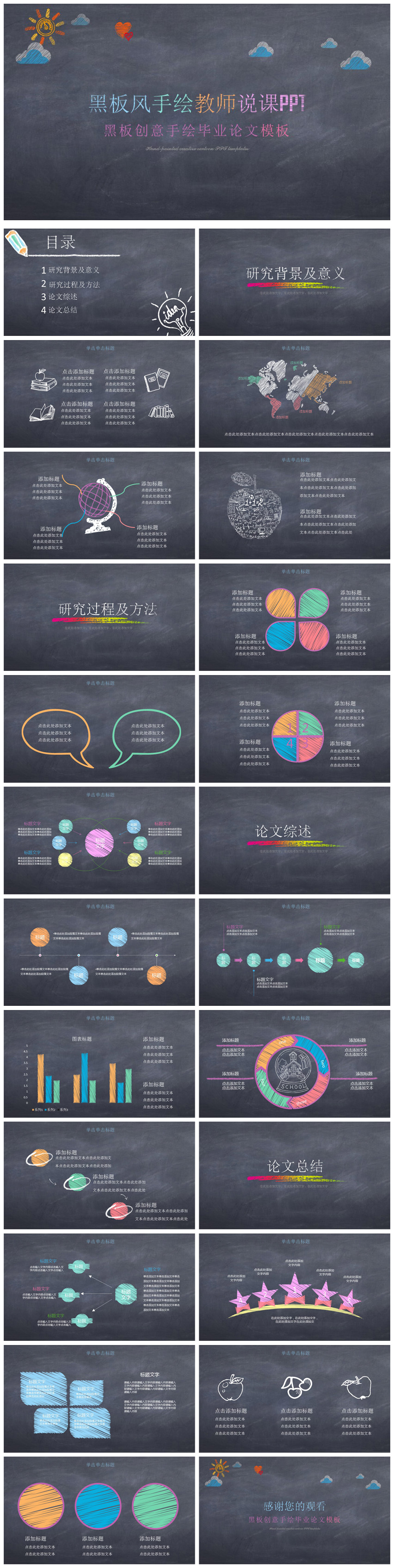 手繪信息化教學(xué)設(shè)計(jì)公開課教育課件通用PPT模板