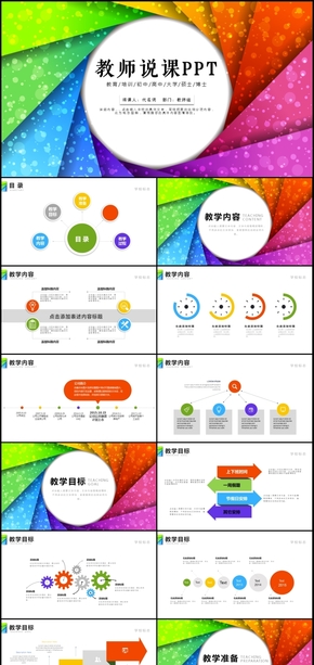 遨游知識海洋教師說課教育教學(xué)公開課PPT模板