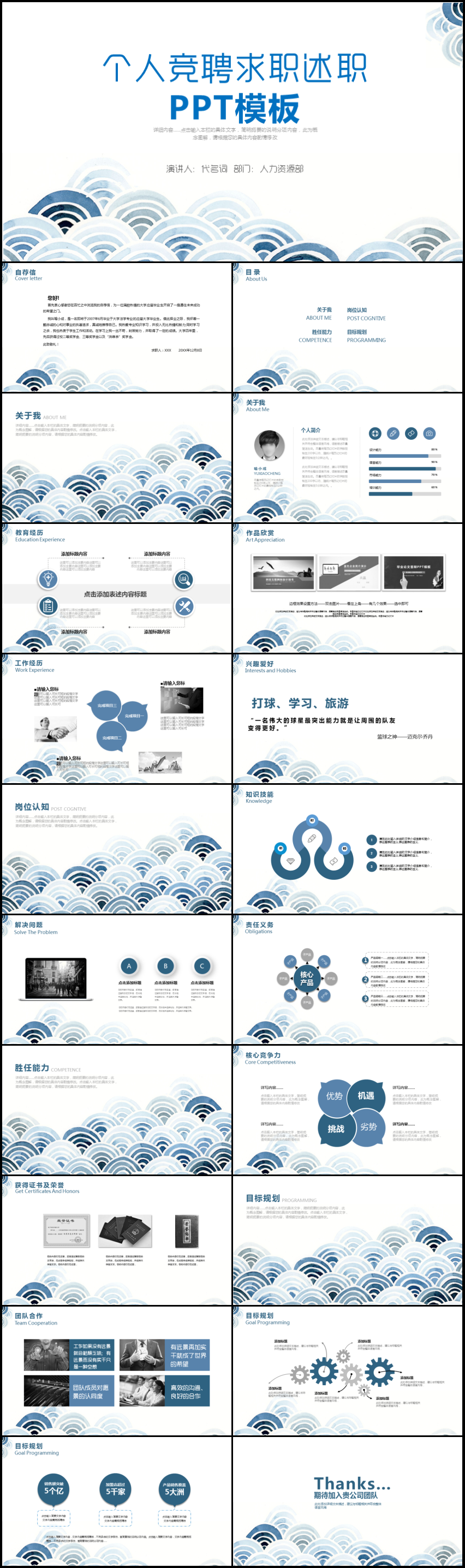 商務(wù)個(gè)人求職簡(jiǎn)歷崗位競(jìng)聘競(jìng)選報(bào)告PPT模板